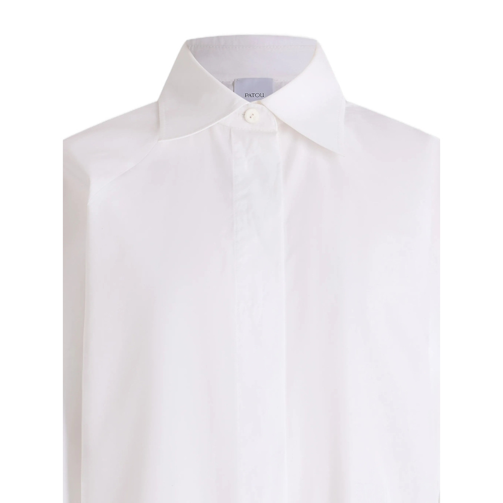Patou Organic Cotton With Tied Sleeves Blouse In White