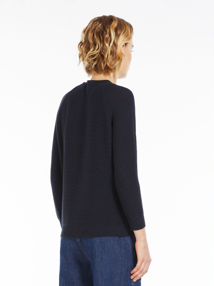 Weekend Max Mara Wide Round Neck Sweater In Black