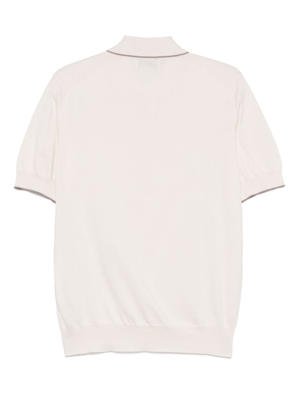 Brunello Cucinelli Contrasting-trim Polo Shirt In White