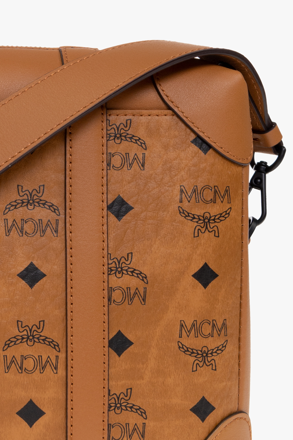 Mcm Logo Shoulder Bag In Brown