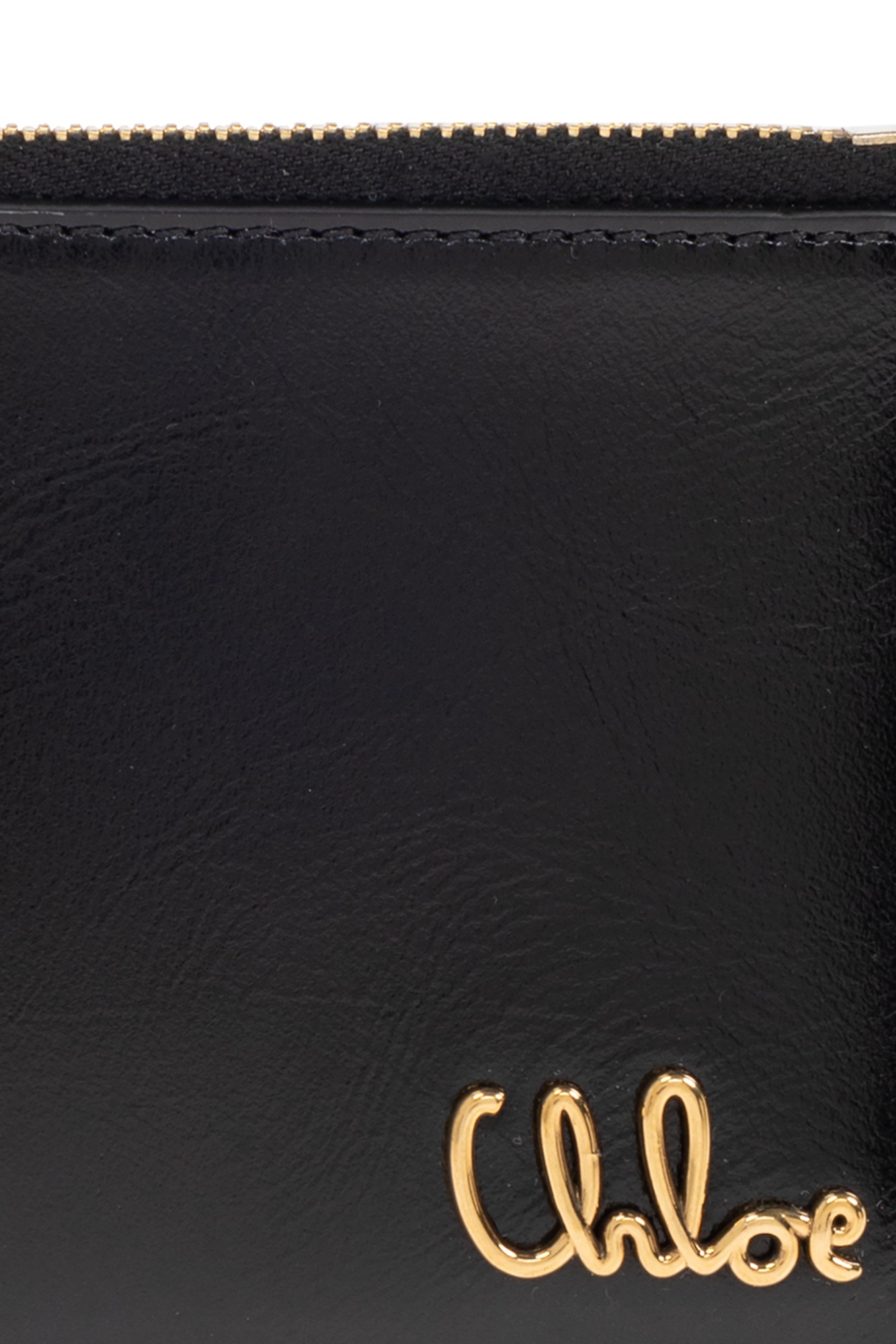 Chloé Zipper Card Bag In Black