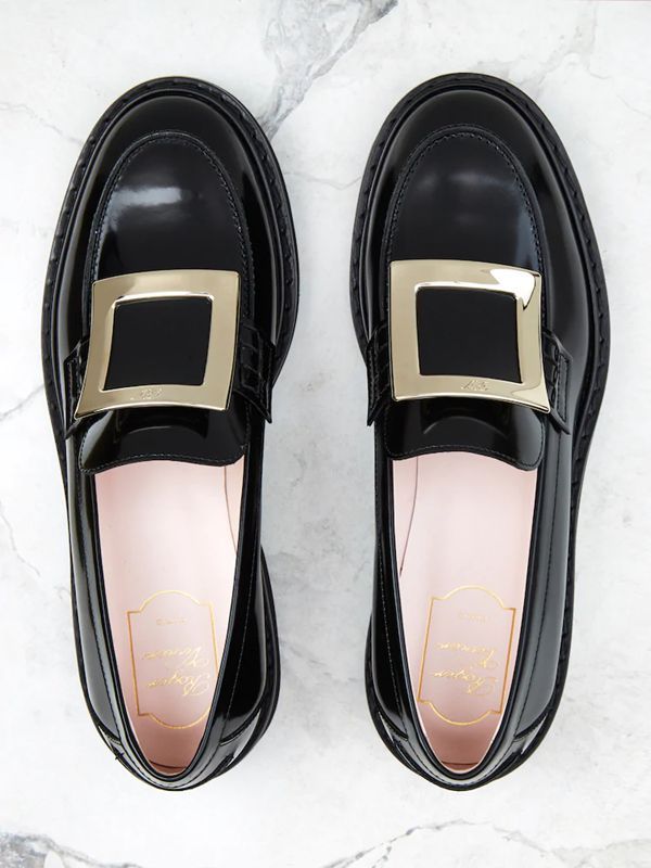 Roger Vivier Viv Rangers Met Buc 25 Loafers In Black