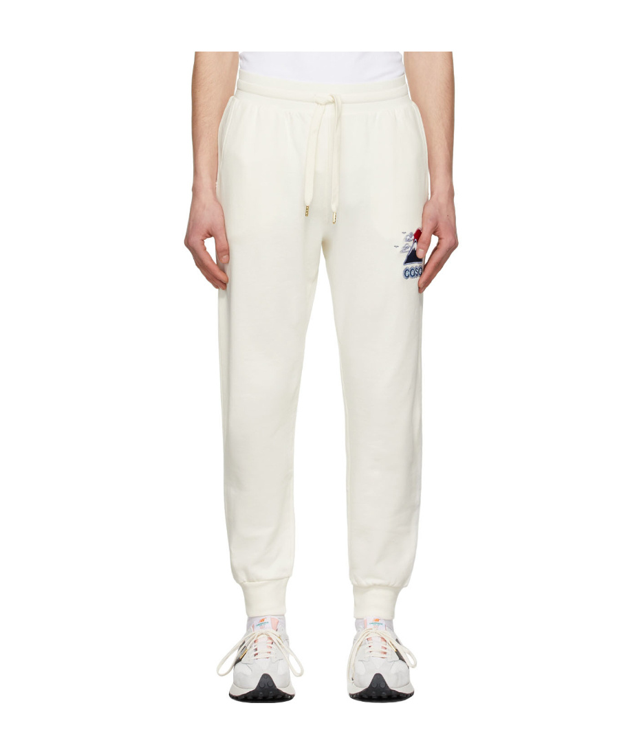 Casablanca Loose And Tight Waist Sweatpants In White