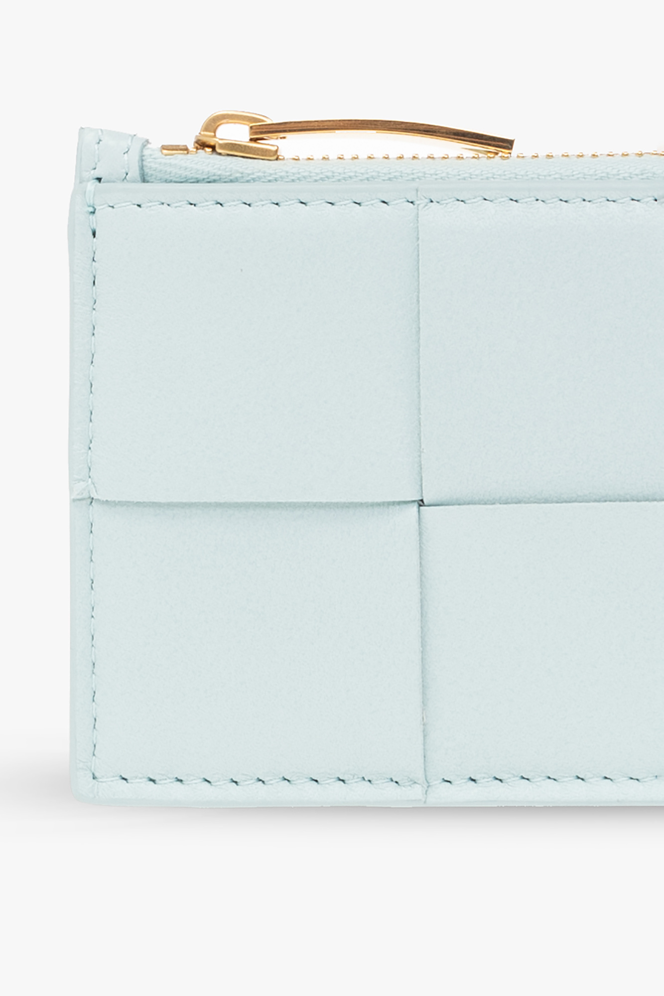 Bottega Veneta Logo Card Bag In Blue
