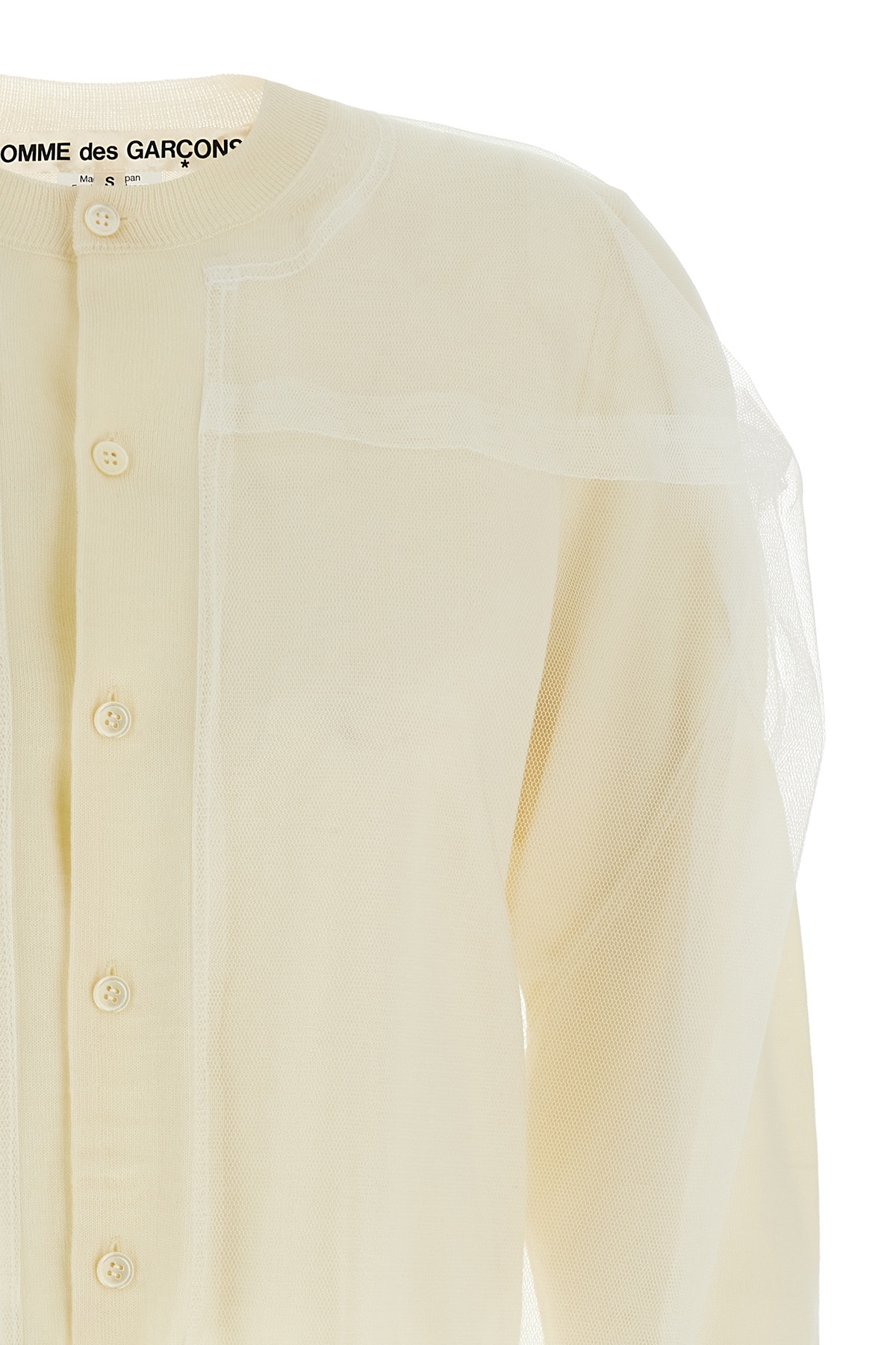 Shop Comme Des Garçons Ruffled Flower Top