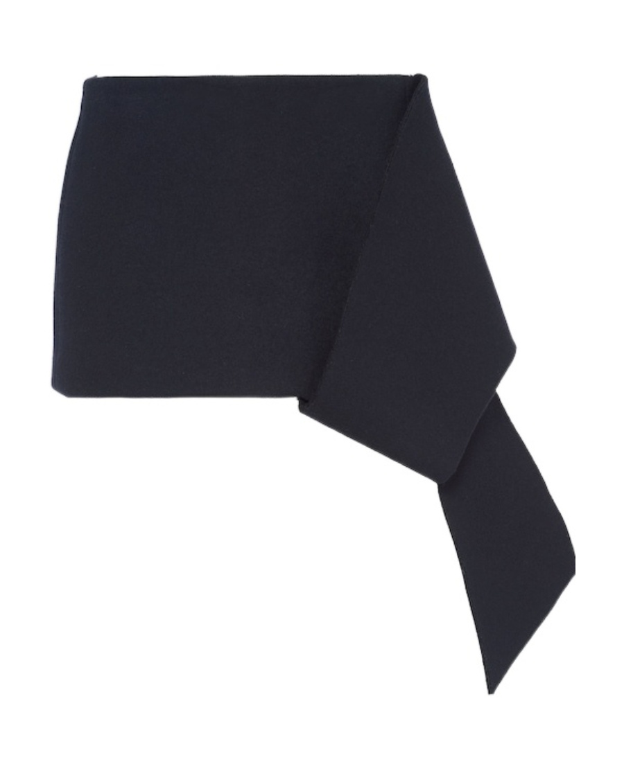 Prada Cloth Wool And Cashmere Miniskirt In Blue