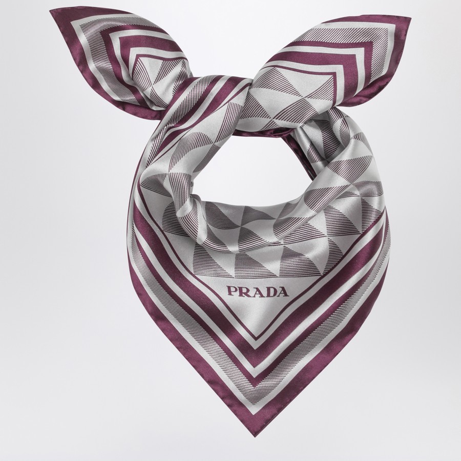 Prada Pattern Scarf In Pink