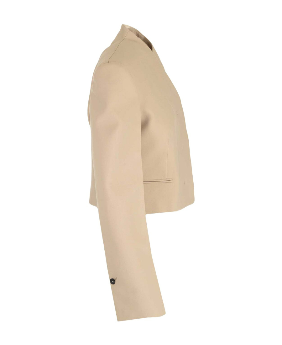 Ferragamo Asymmetric Fitted Blazer In Nude