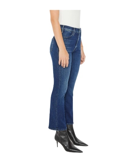 Mother The Swooner Rascal High Waist Ankle Jeans In Blue