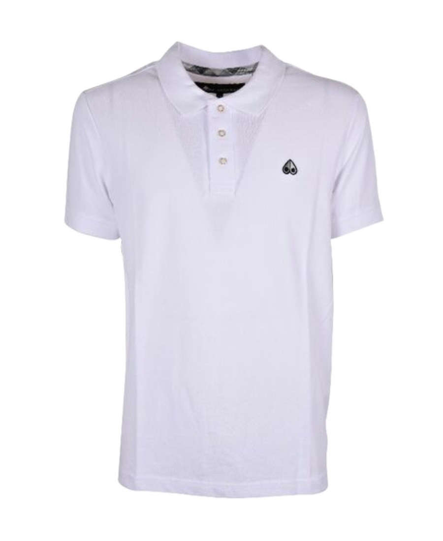 Shop Moose Knuckles Logo-plaque Polo Shirt In White