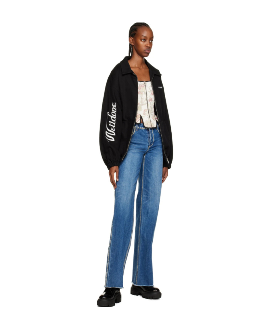 We11 Done Logo Jeans In Blue
