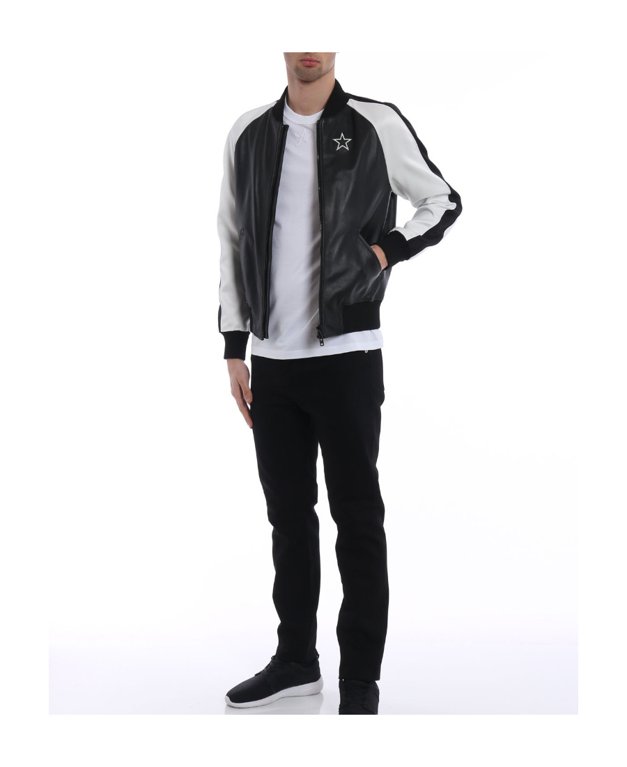 Givenchy Embroidery Star Pilot Jacket In Black
