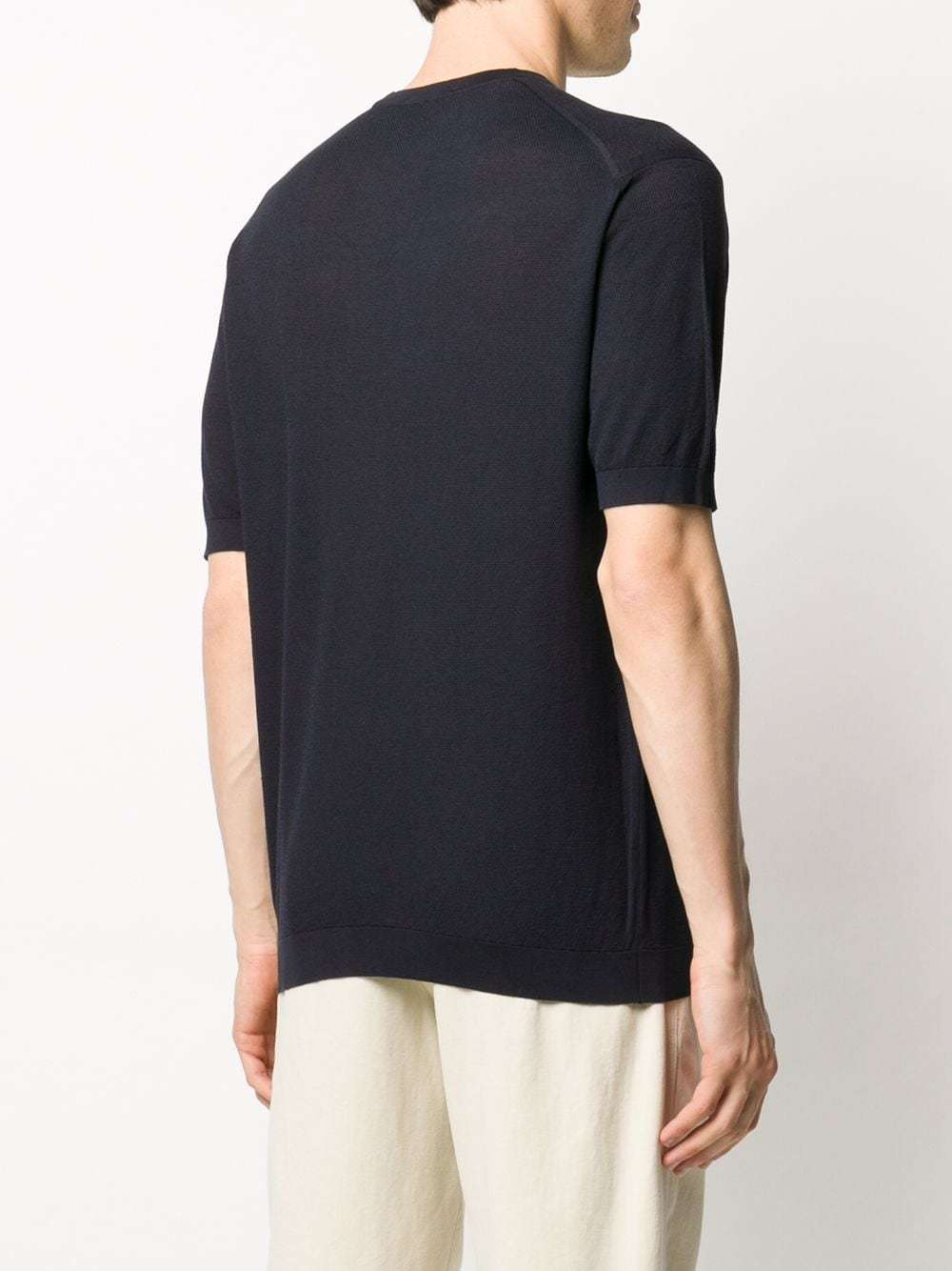 John Smedley Belden Short Sleeves Crew Neck T-shirt Clothing In Black