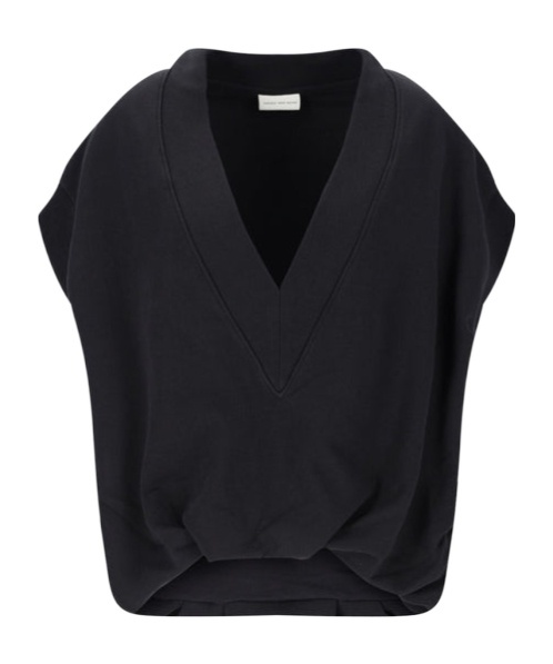 Dries Van Noten V-neck Knitted Vest In Black