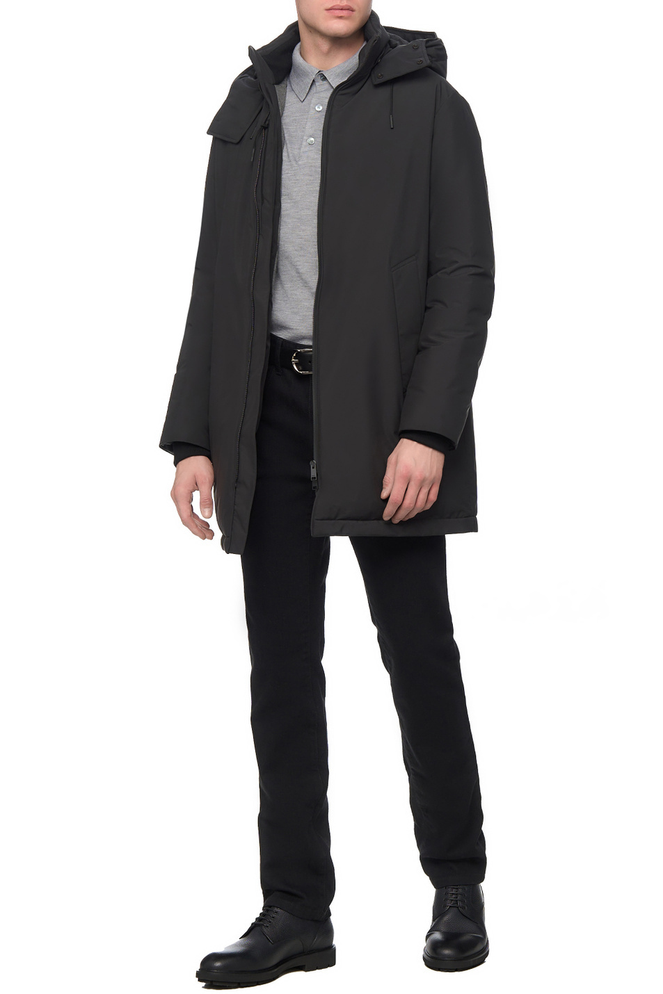 Shop Zegna Mélange Polo Shirt In Gray