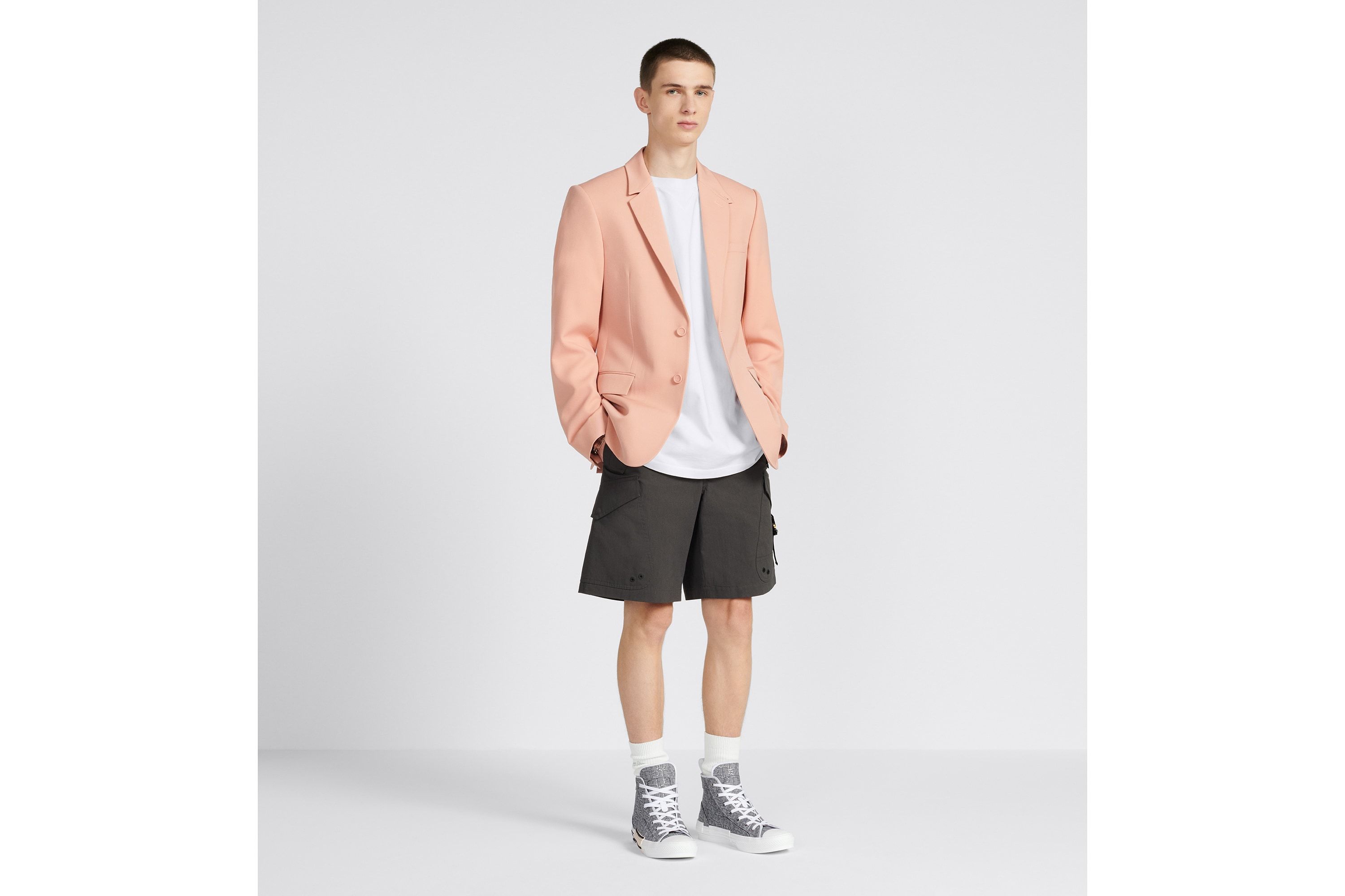 Dior Single-breasted Suit Jacket In Nude
