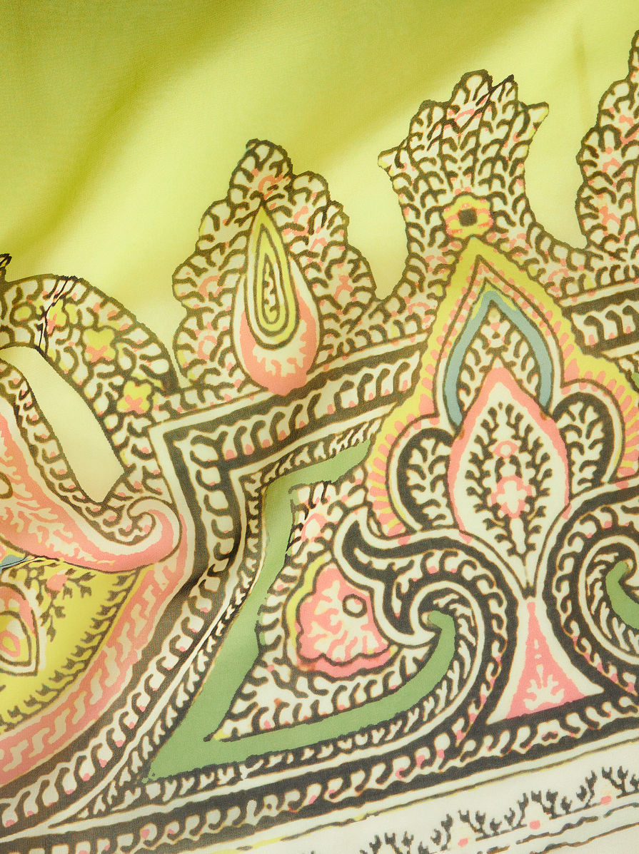 Etro Gradient Effect Paisley-print Silk Dress In Black