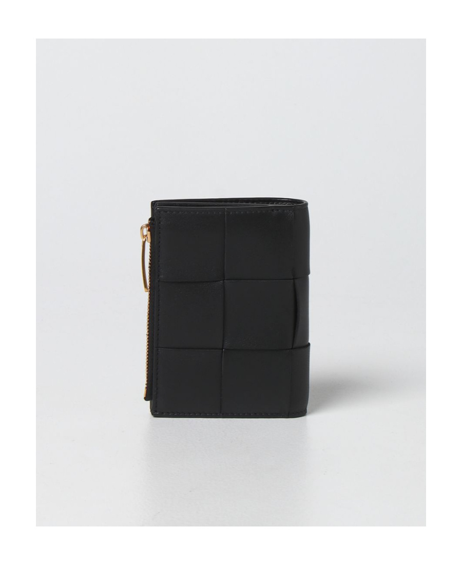 Shop Bottega Veneta Intrecciato Leather Purse In Black