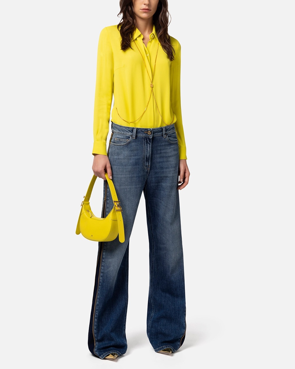 Elisabetta Franchi Viscose Shirt In Yellow