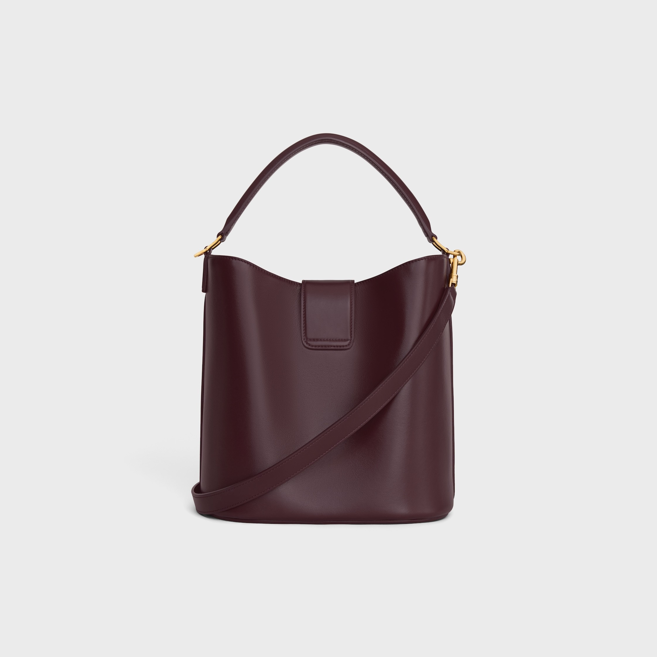 Celine Medium Bucket Louise In Smooth Calfskin In Red