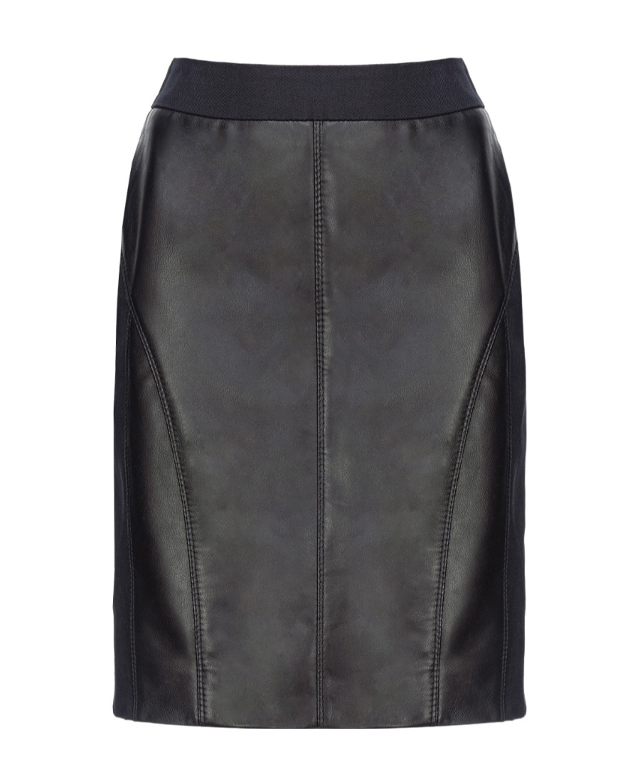 Pinko Zip-fastening Leather Skirt In Black