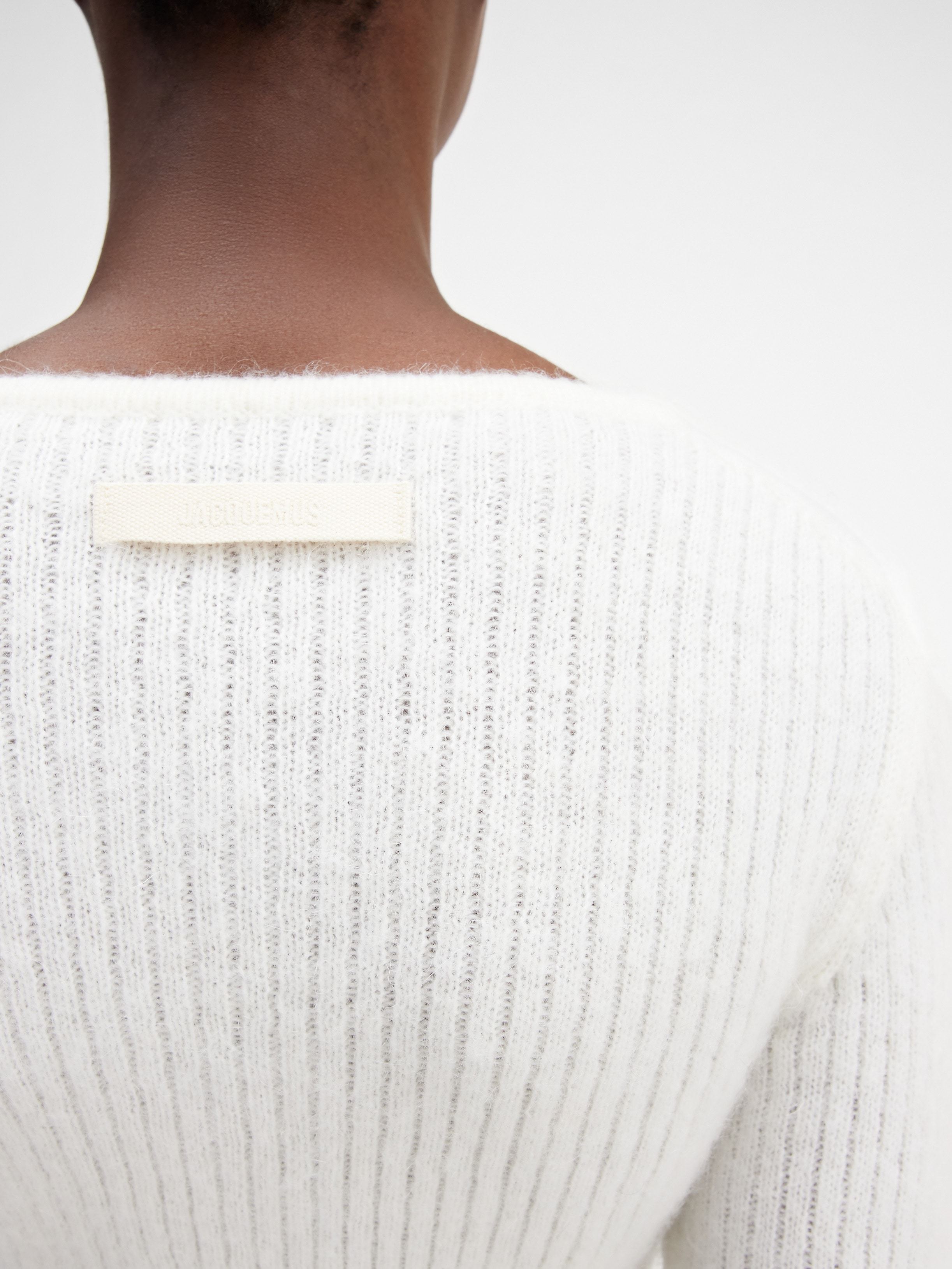 Jacquemus La Maille Piccinni Knitted Cardigan In White