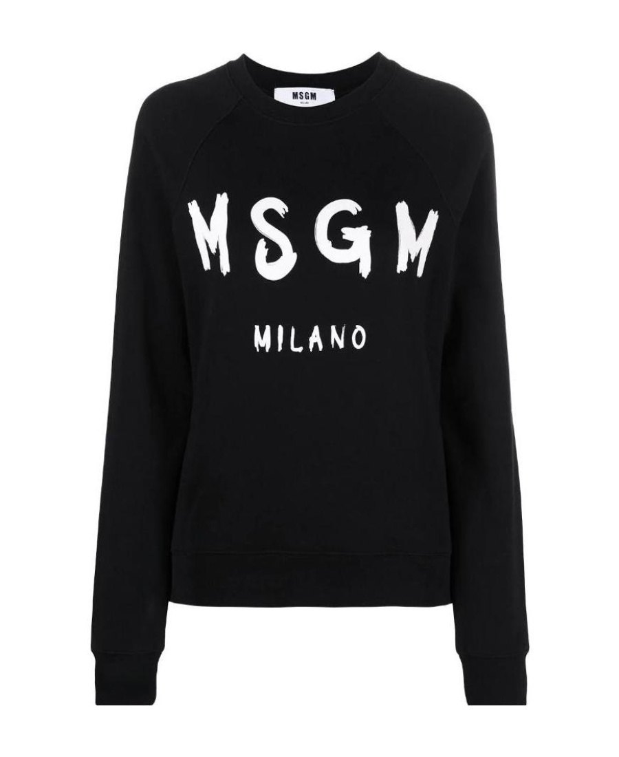 Msgm Relaxed-fit Sweatshirt With Raglan Sleeves In Black