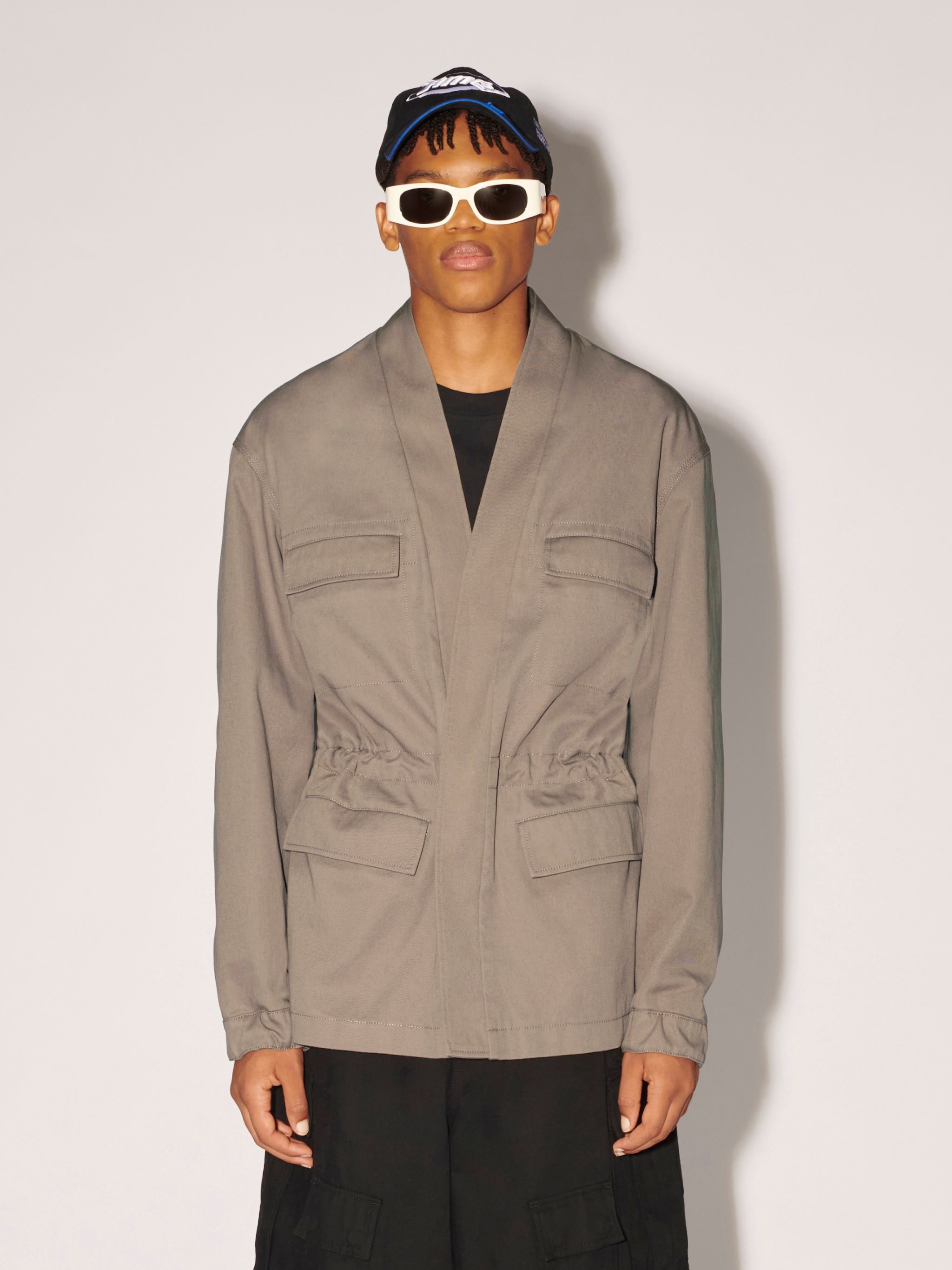 Ambush V-neck Safari Jacket In Nude