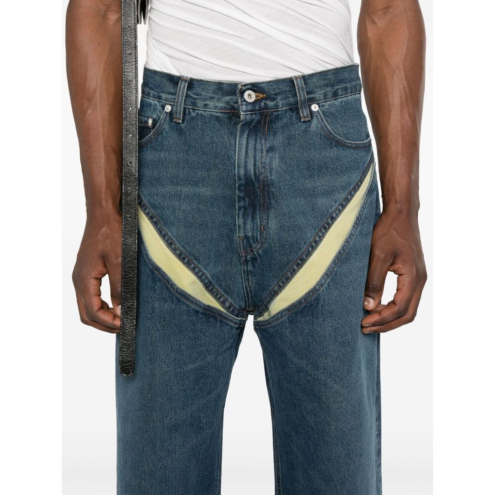 Y/project Wide-legged Jeans In Blue