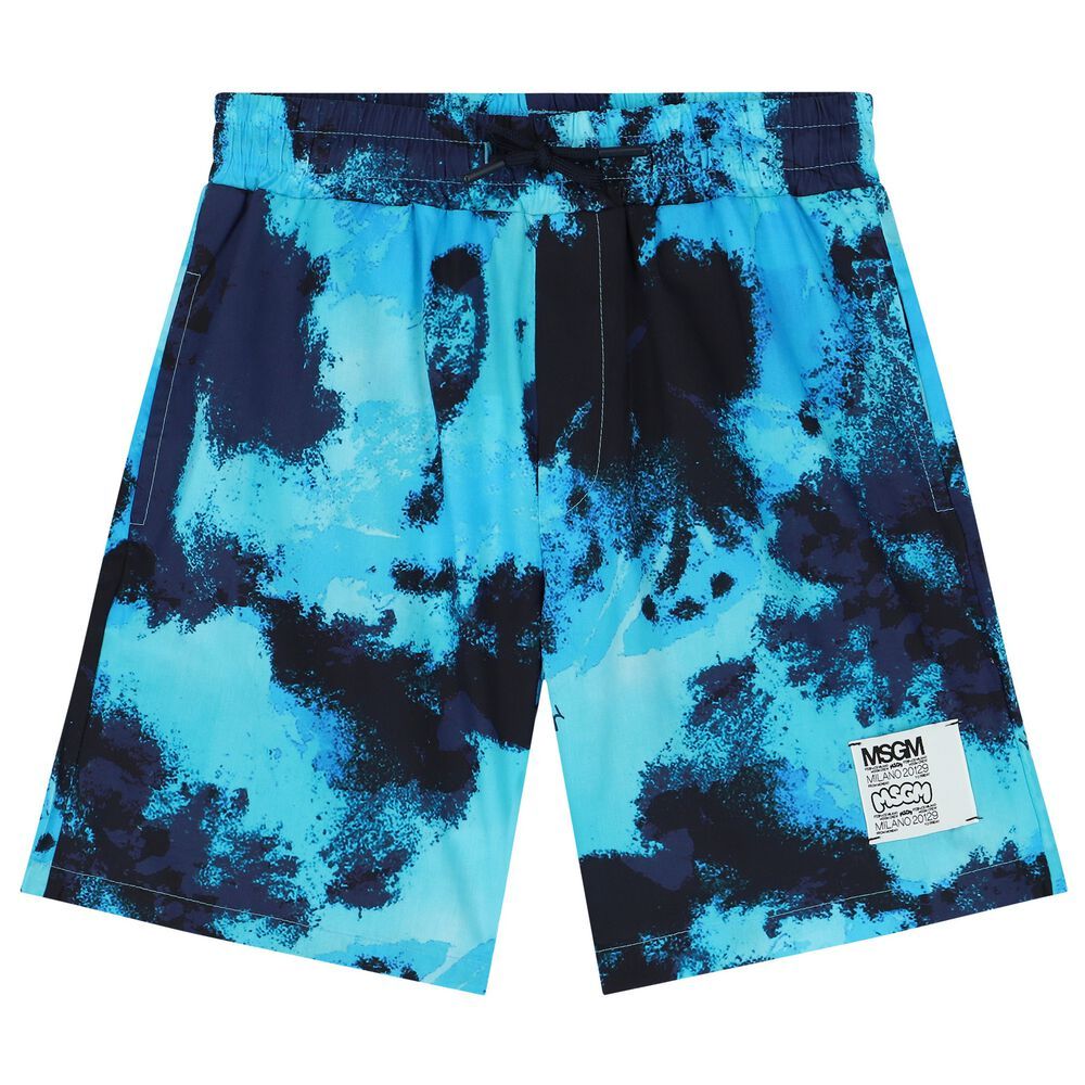 Msgm Shorts  Kids Kids Color Gnawed Blue In Blue
