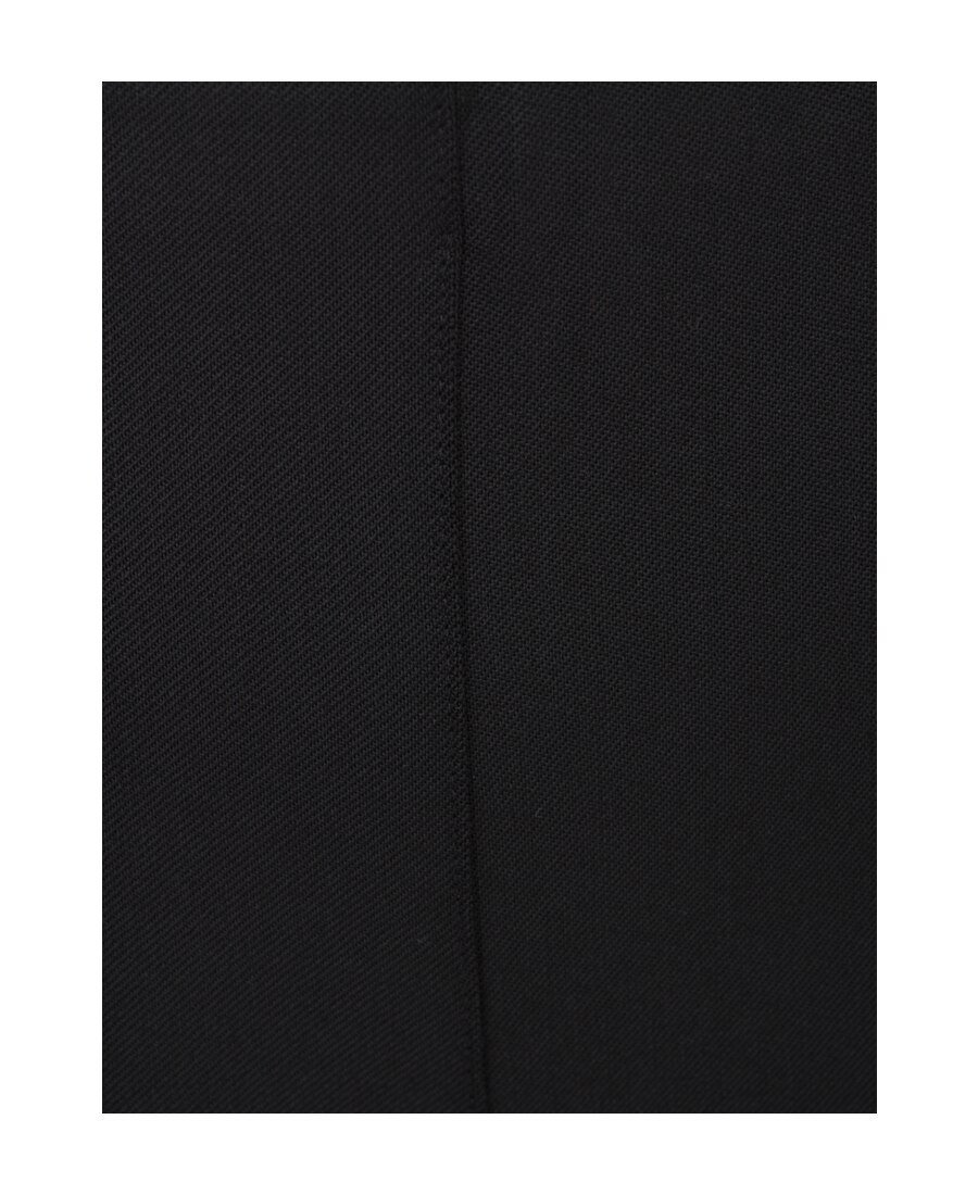 Shop P.a.r.o.s.h Mid-rise Tapered Virgin Wool Trousers In Black