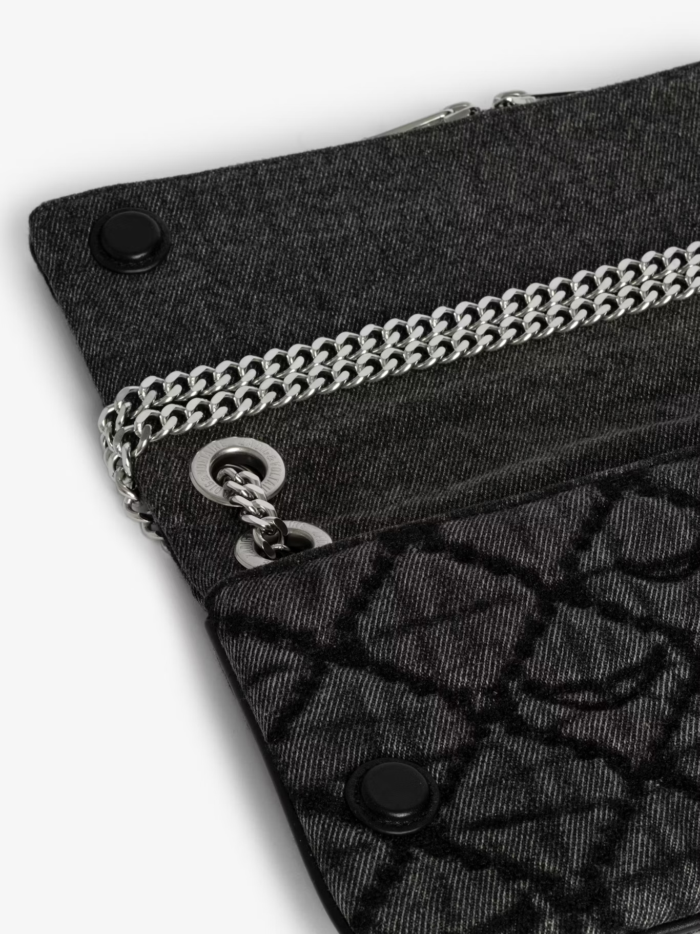 Zadig & Voltaire Chain Shoulder Bag In Gray
