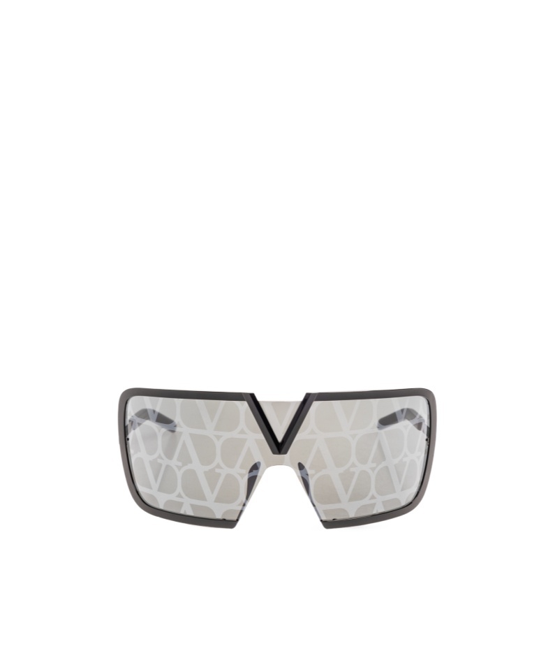Valentino Square Frame Sunglasses In Black