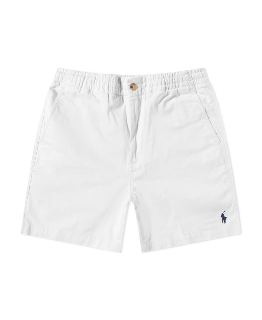 Polo Ralph Lauren Front Flat No Subclass Shorts In White