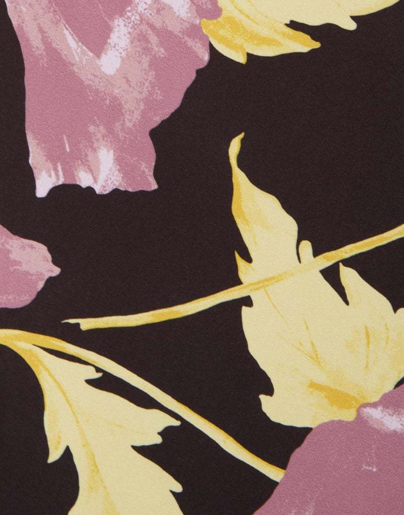 La Doublej Floral Faille Midi Skirt In Pink