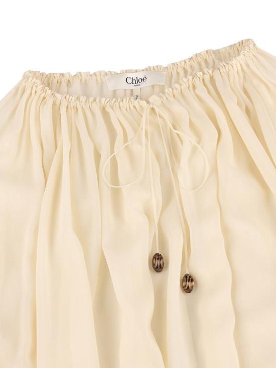 Shop Chloé Long-sleeved Blouse In Nude
