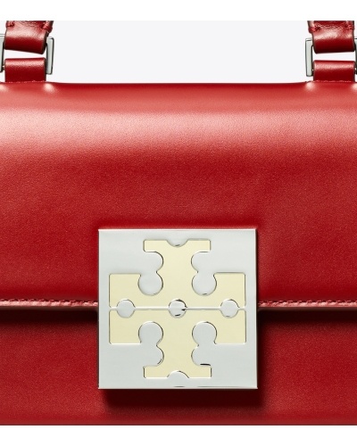 Tory Burch Bon Bon Leather Tote Bag In Red