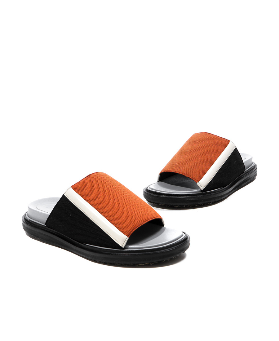 Marni Open-toed Flat Sandals In Black