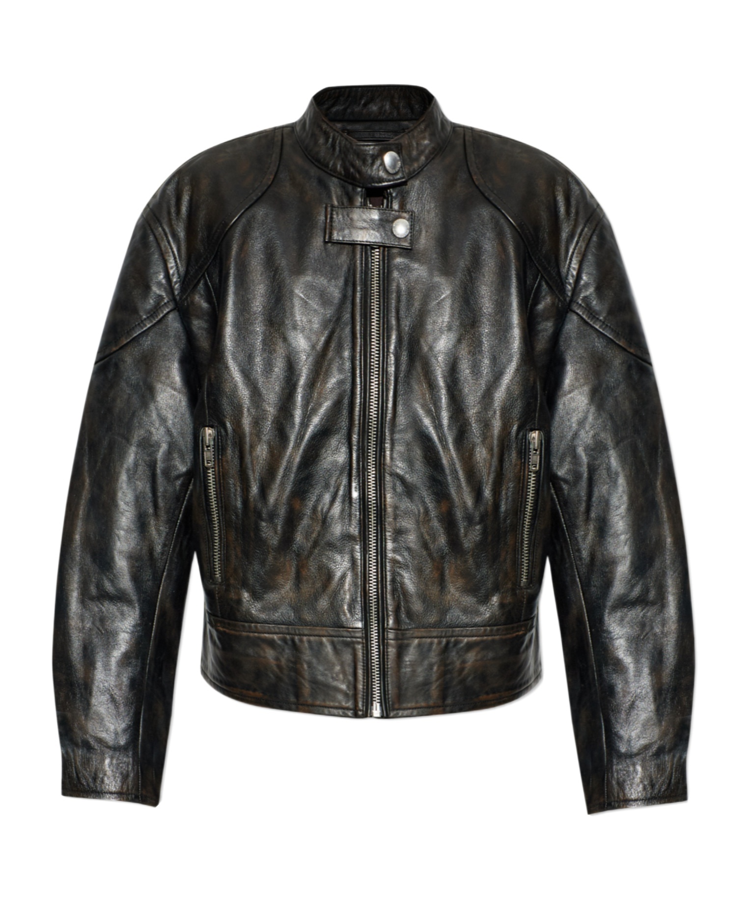 Stand Studio Alita Zip-fastening Leather Jacket In Black