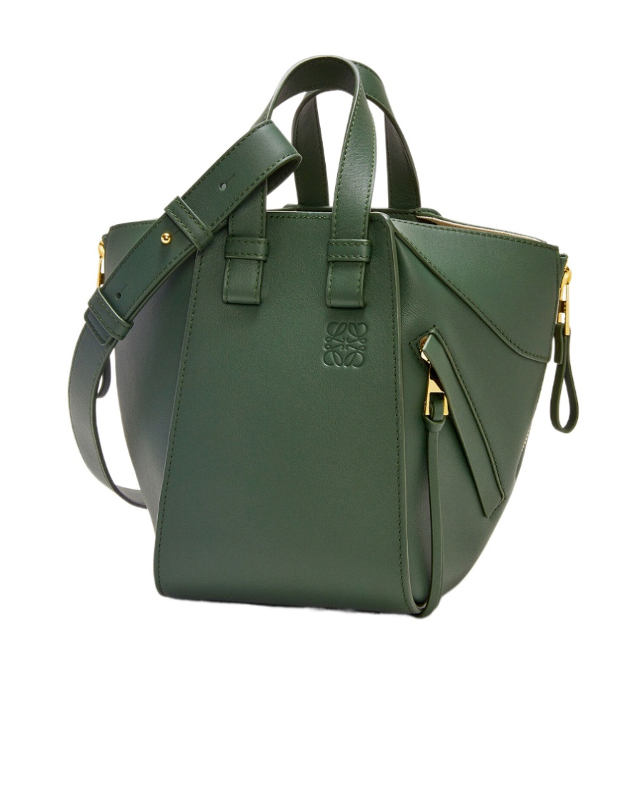 Loewe Womens Bottle Green Hammock Small Leather Shoulder Bag In Green