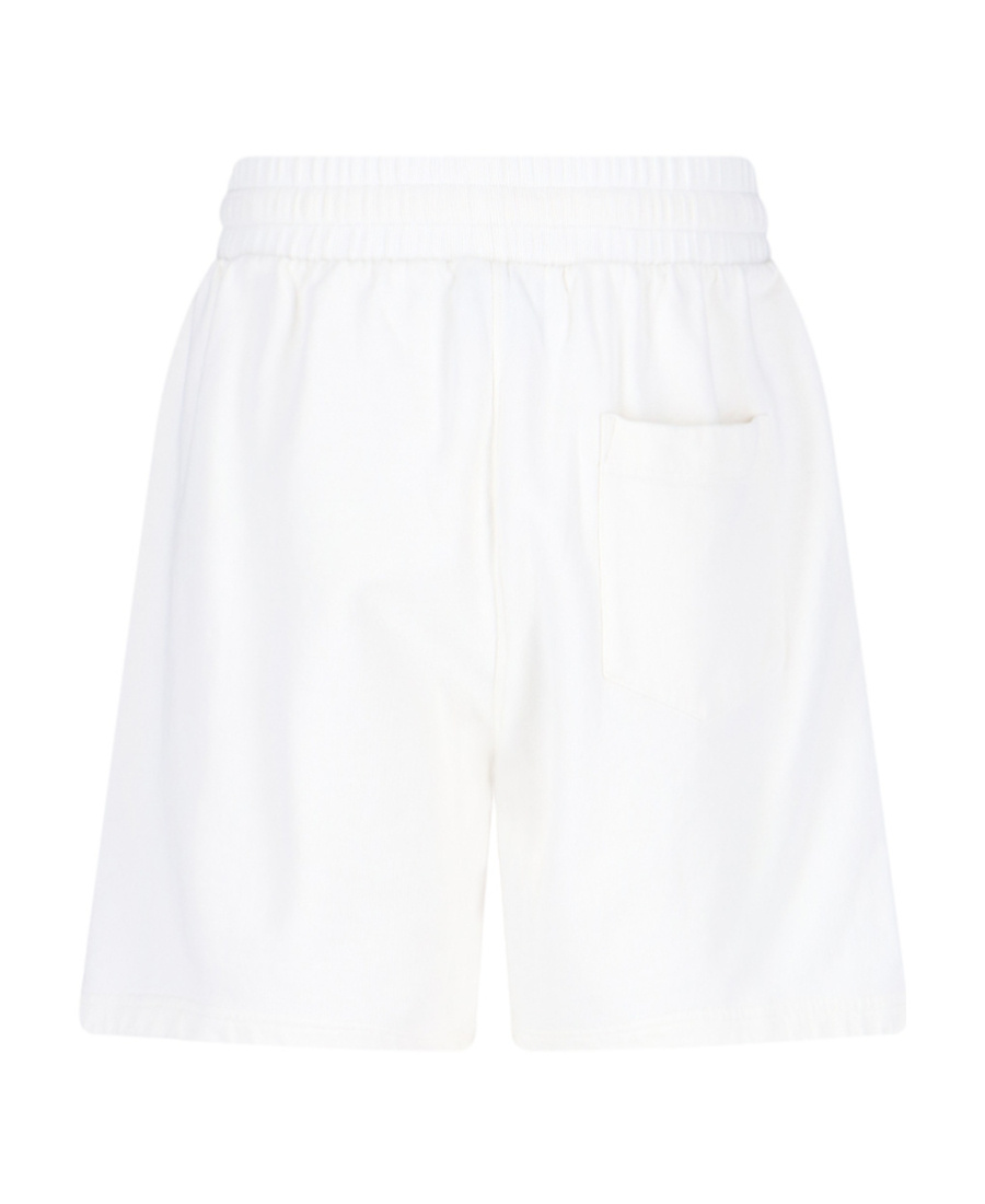 Casablanca Logo Drawstring Shorts In White