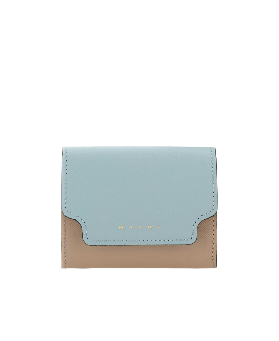 Shop Marni Two-tone Leather Wallet In Multicolor