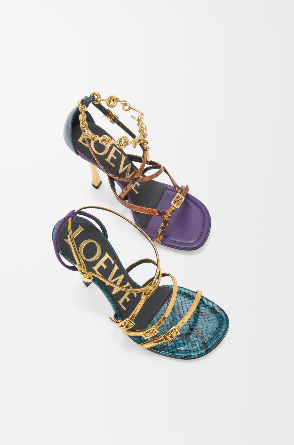 Loewe New Comic Sandals Multicolor In Blue