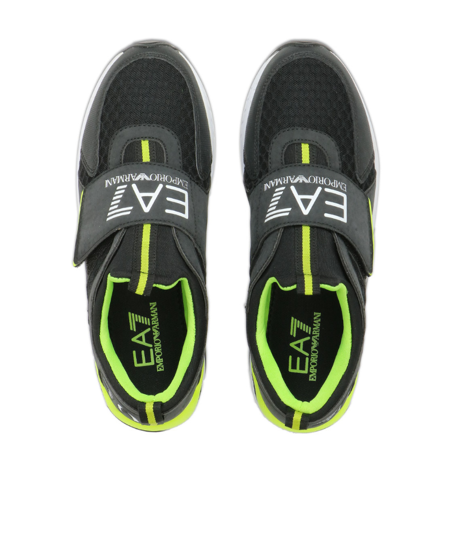 Ea7 Logo Round-headed Casual Sports Shoes In Black