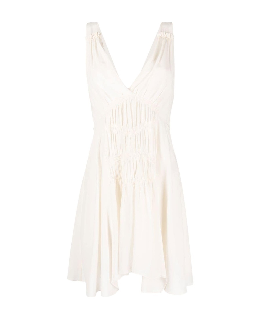 Isabel Marant Nalatia V-neck Minidress In White