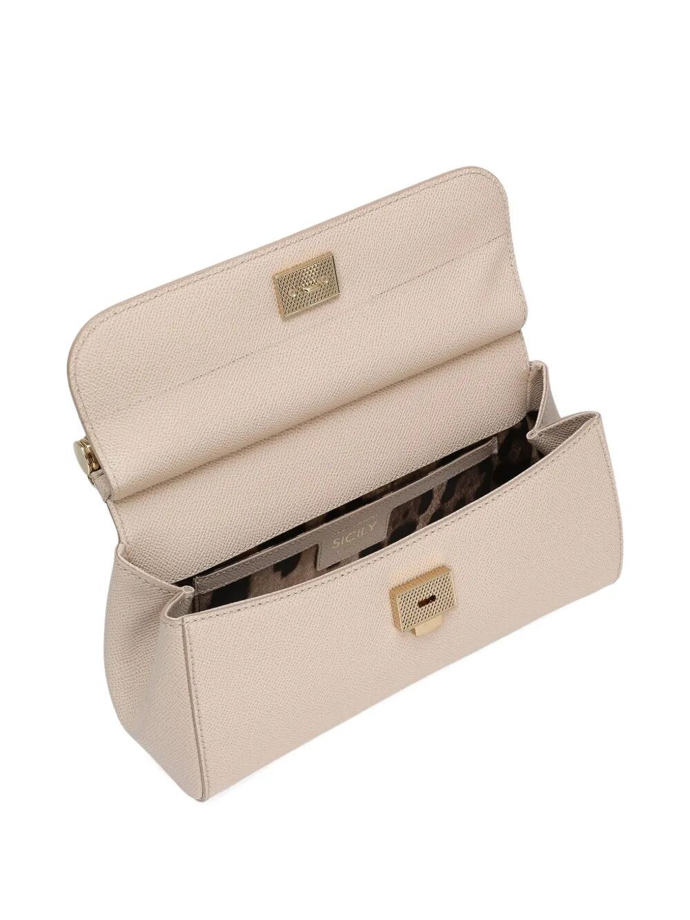 Dolce & Gabbana Small Sicily Dauphine Leather Bag