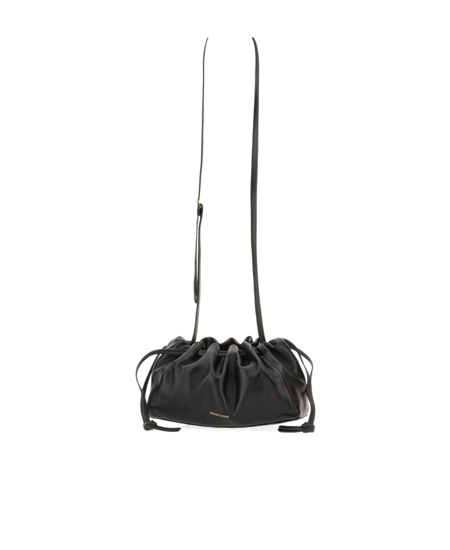 Mansur Gavriel Mini Bloom Bag With Soft Gathered Design And Drawstring Closure In Black