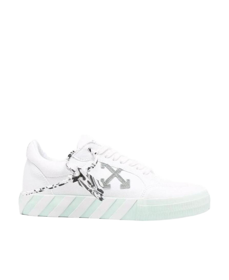 Off-white Low Vulcanized Eco Canvas Sneakers In White