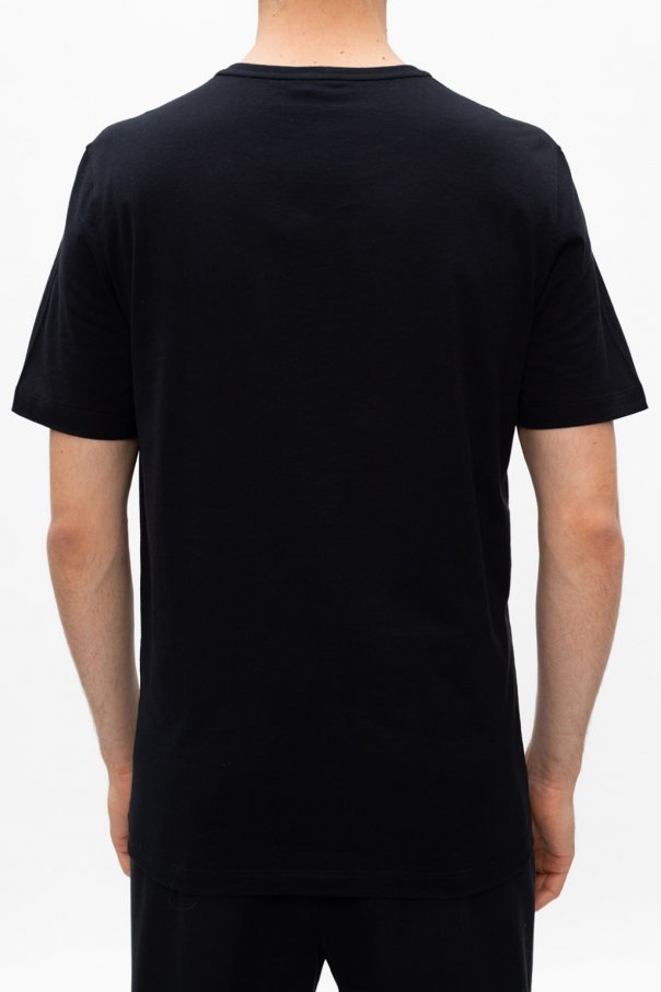 Ferragamo Logo Printed T-shirt In Black