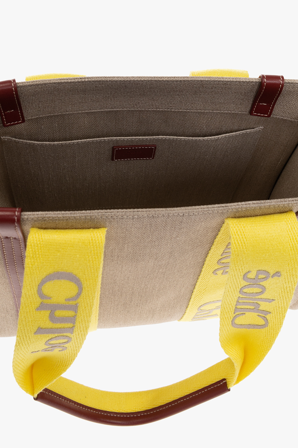 Chloé Logo Handbag In Nude